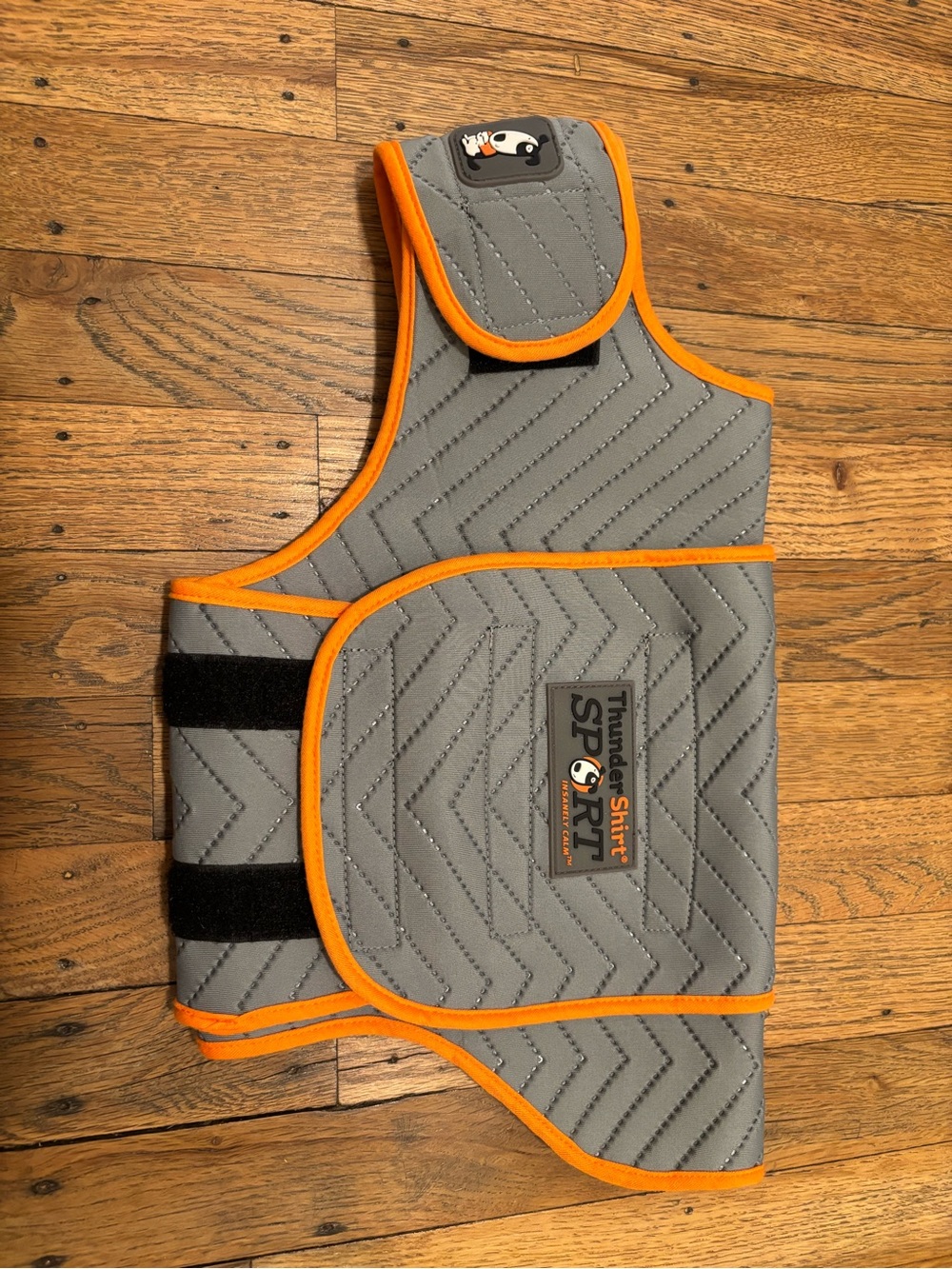 Thundershirt Gray with Orange Trim Calming Dog Vest